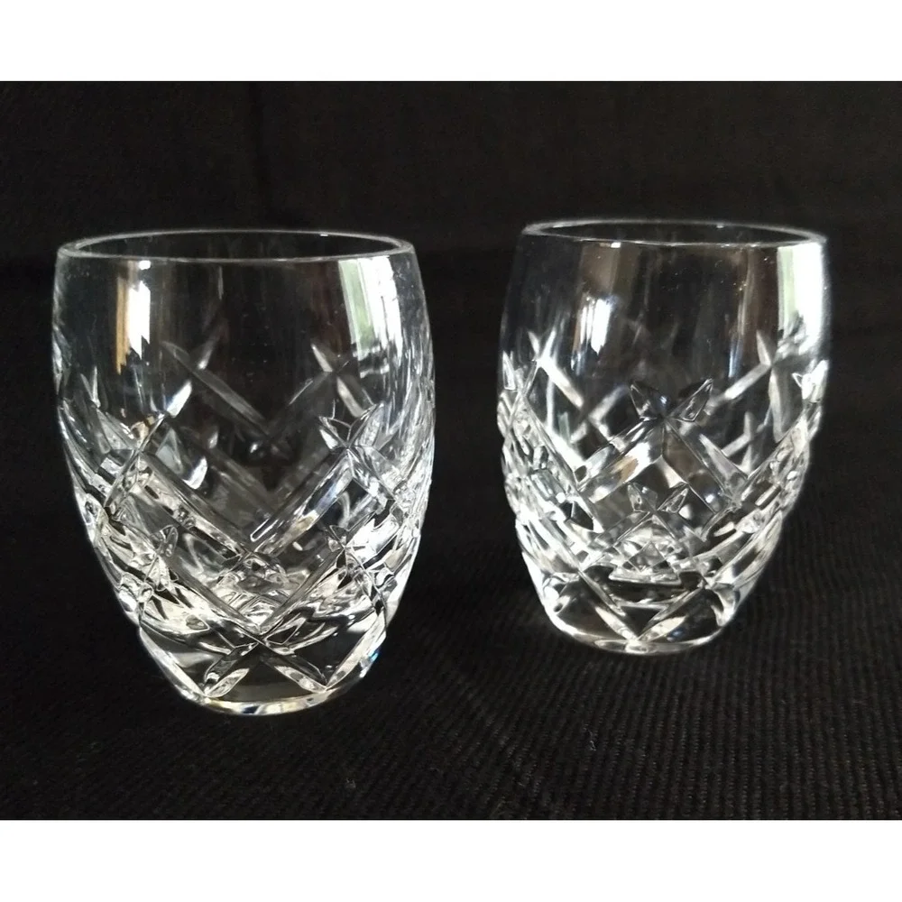 Waterford Crystal Shot Glasses Vintage Signed Classic 1oz Set of 2‎